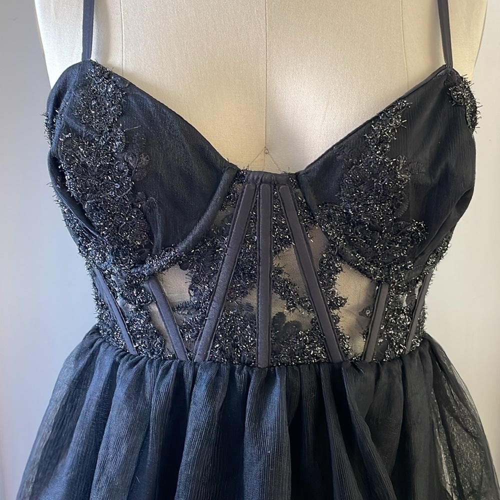 Lulu's Elegant Black Embroidered Dress - Picture 4 of 4